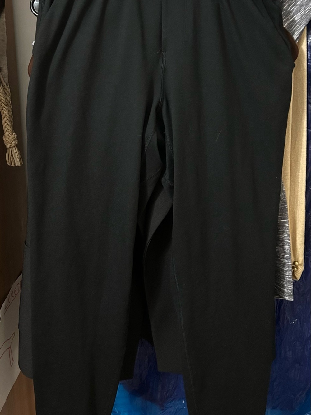 lululemon athletica Black Active Pants with Quilted Detail
